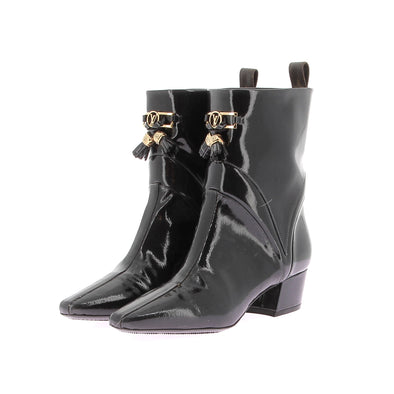 Bottines en cuir vernis "Shake"