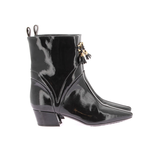 Bottines en cuir vernis "Shake"