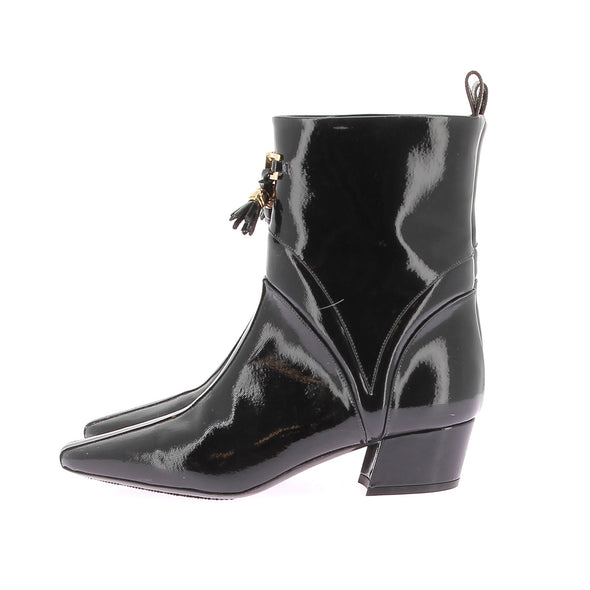 Bottines en cuir vernis "Shake"