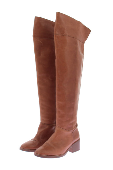 Bottes en cuir marron