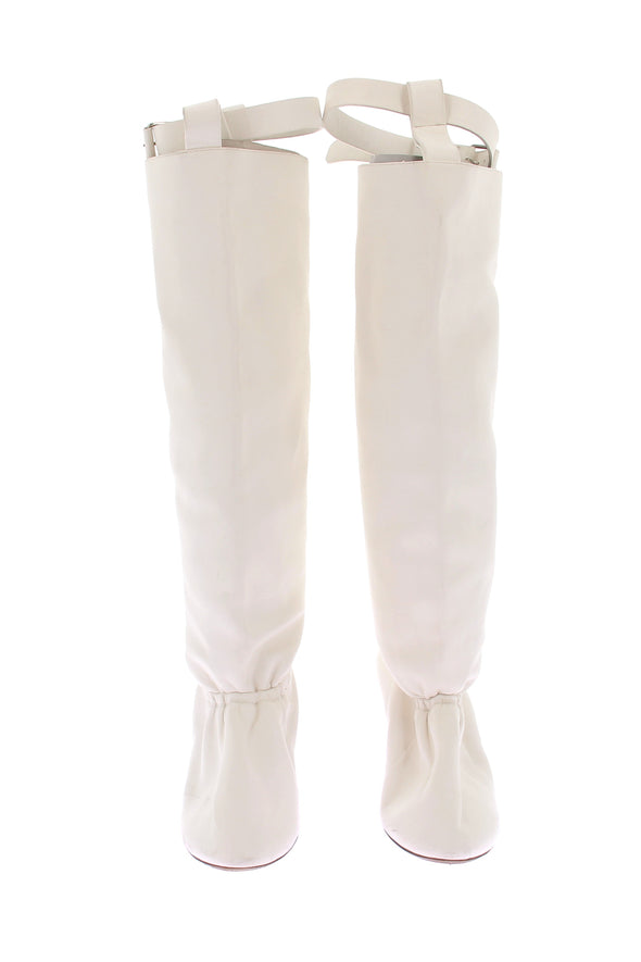 Bottes à talons blanches