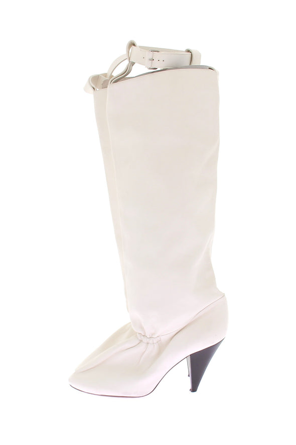 Bottes à talons blanches