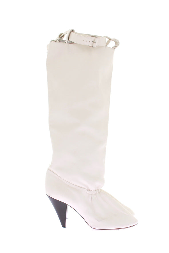 Bottes à talons blanches