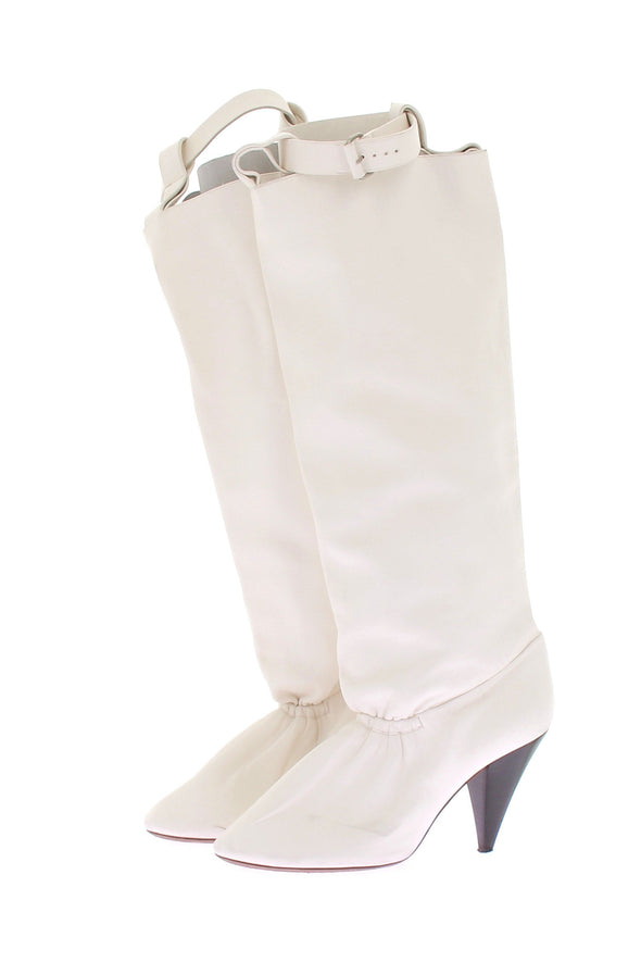 Bottes à talons blanches