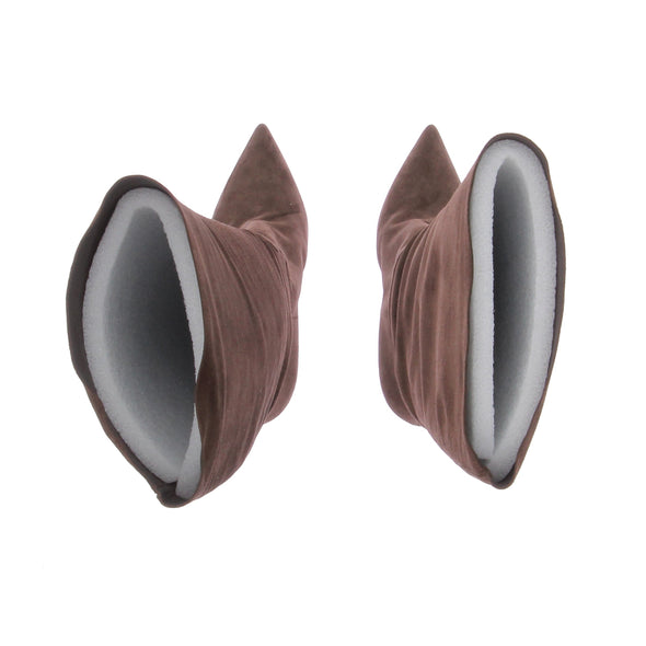 Bottes à talons en daim