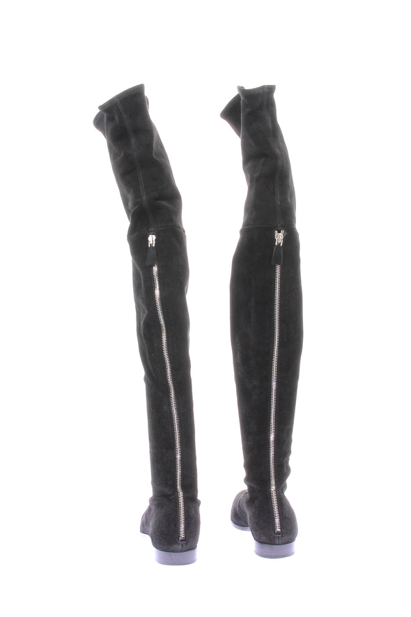 Bottes hautes en daim