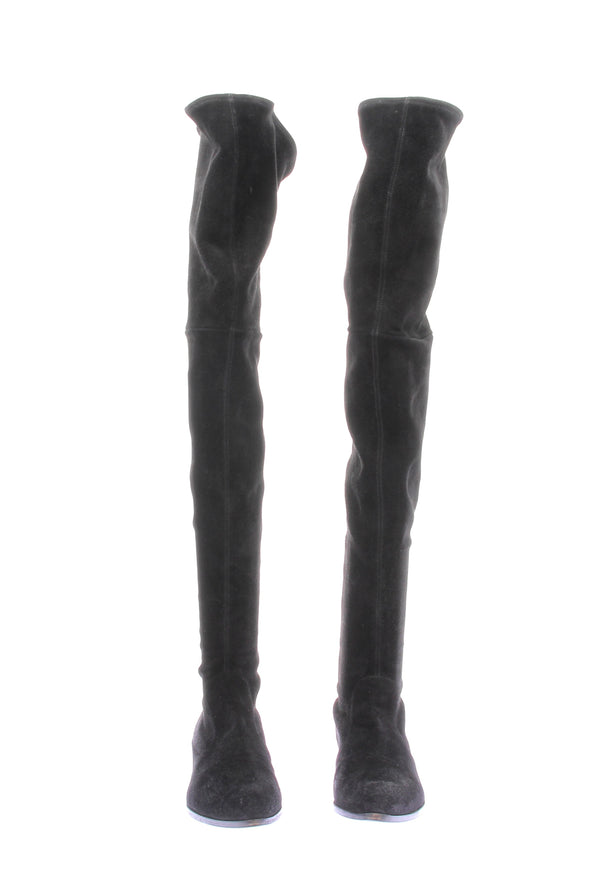 Bottes hautes en daim