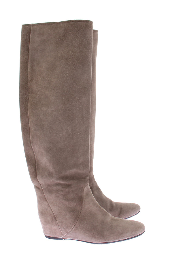 Bottes en daim taupe
