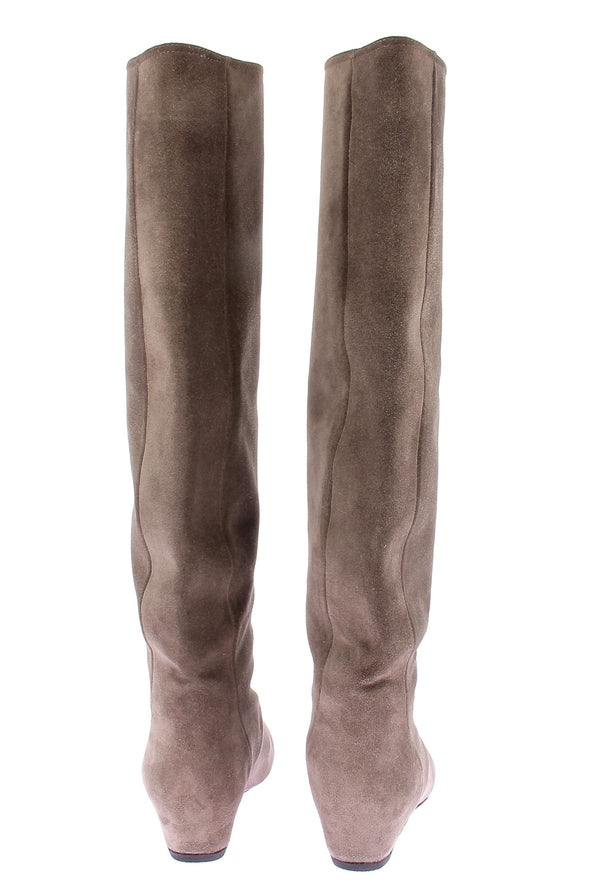 Bottes en daim taupe