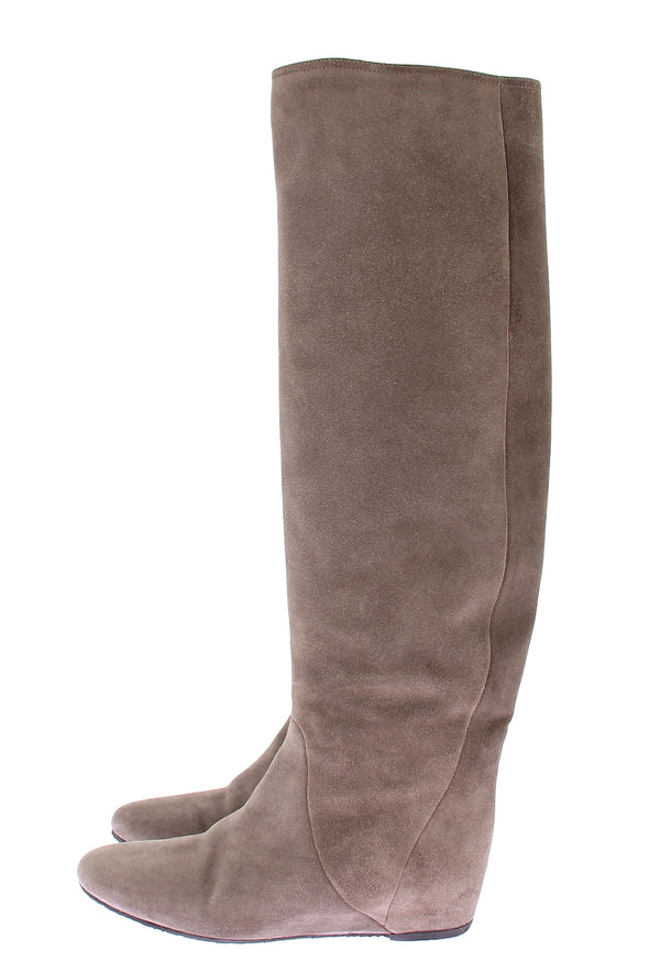 Bottes en daim taupe