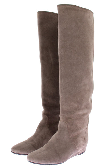 Bottes en daim taupe
