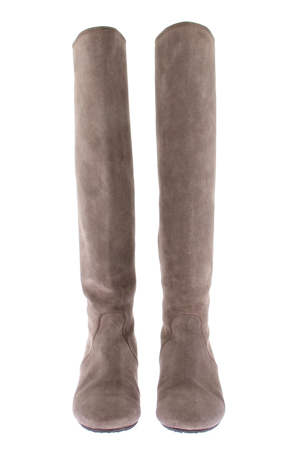 Bottes en daim taupe