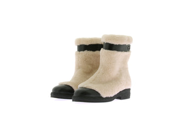 Bottines fourrées et cuir