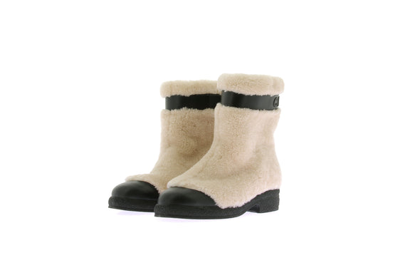 Bottines fourrées et cuir
