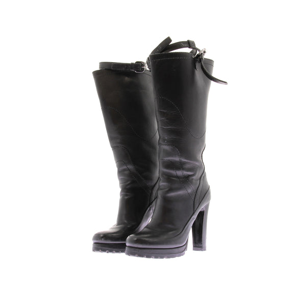 Bottes à talons noires