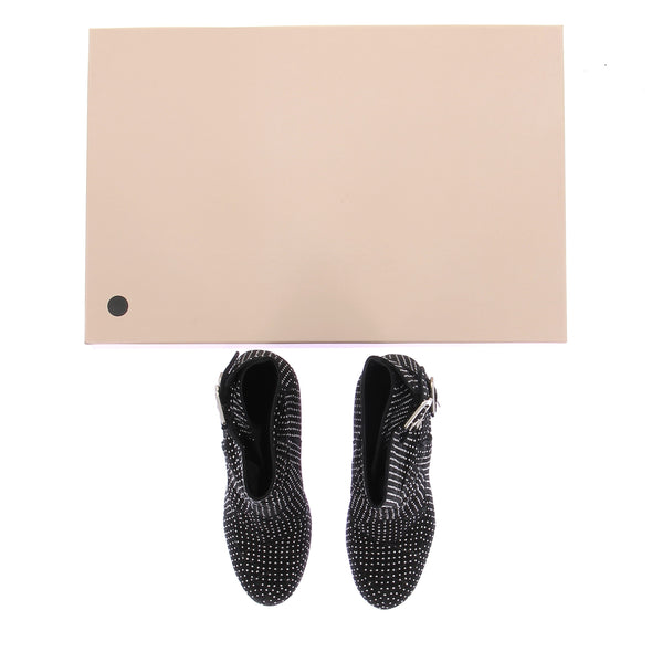 Bottine à talons avec strass