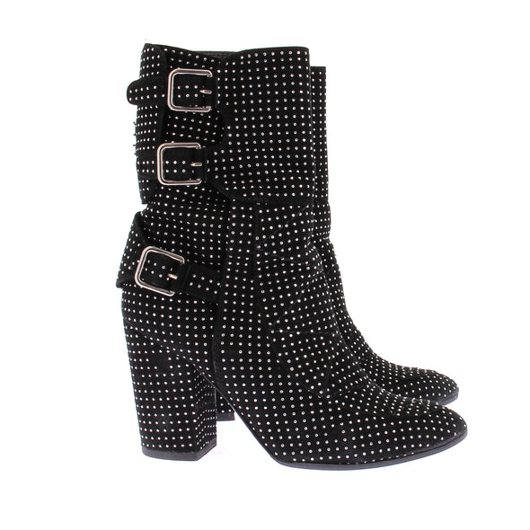 Bottine à talons avec strass