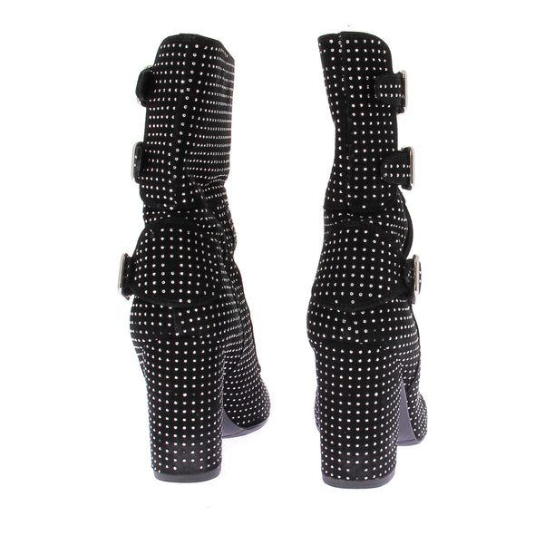 Bottine à talons avec strass