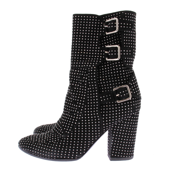 Bottine à talons avec strass