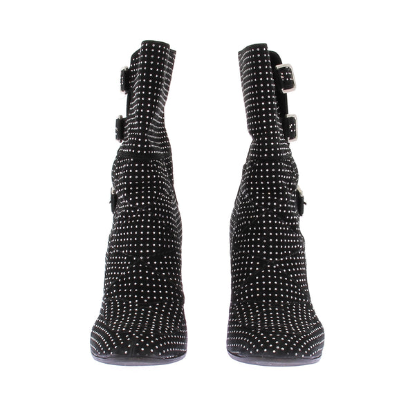 Bottine à talons avec strass