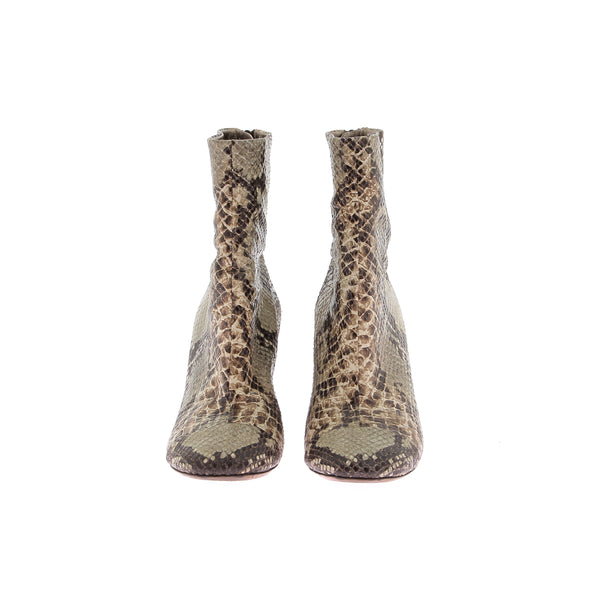 Bottines en cuir de serpent