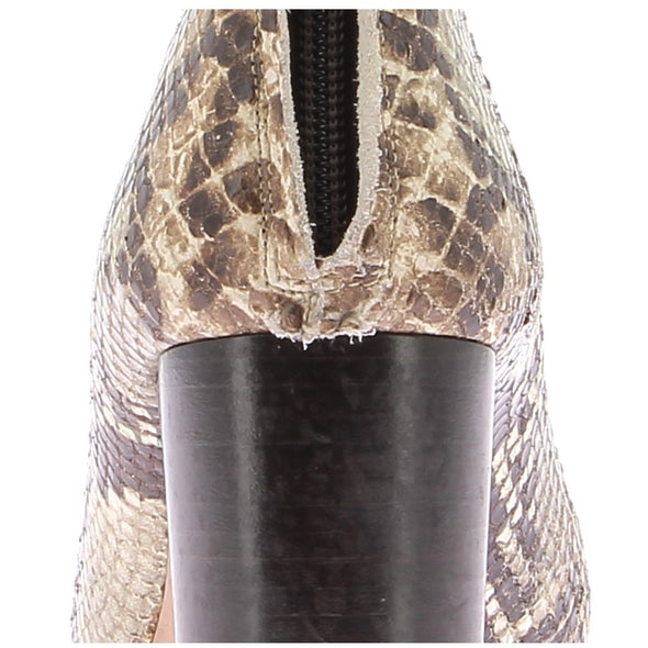 Bottines en cuir de serpent