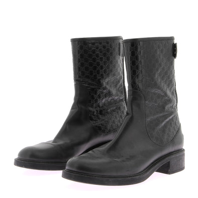 Bottines en cuir noires