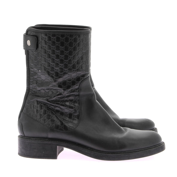 Bottines en cuir noires