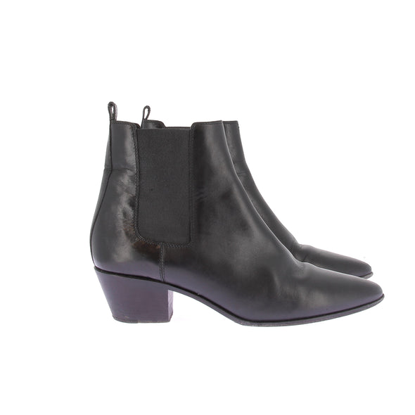 Bottines à talons en cuir