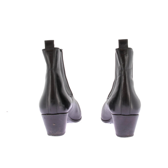 Bottines à talons en cuir