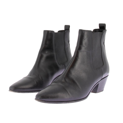 Bottines à talons en cuir