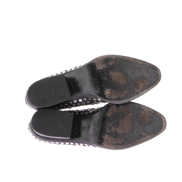 Bottines noires à clous
