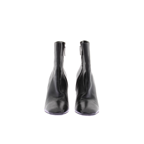Bottines à talons en cuir