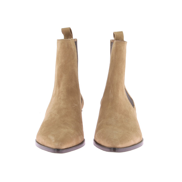 Bottines en daim camel