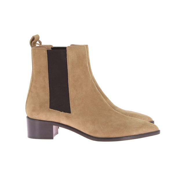 Bottines en daim camel