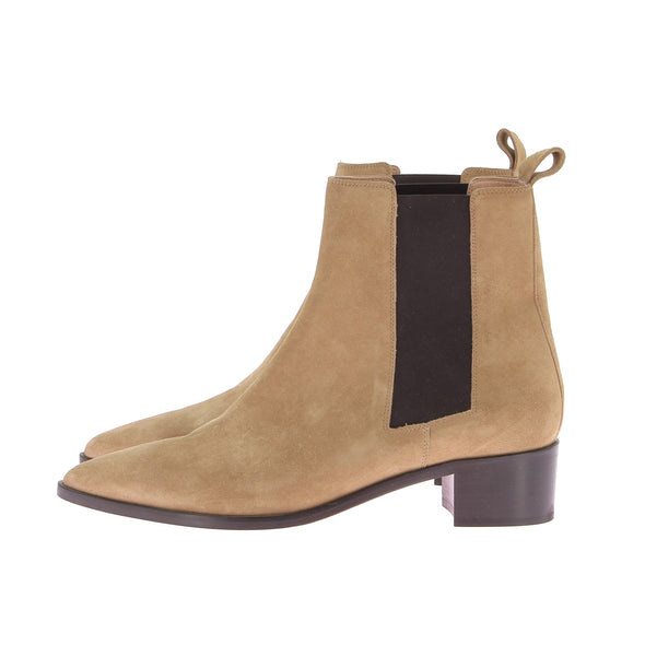 Bottines en daim camel