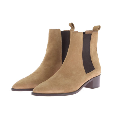 Bottines en daim camel