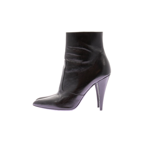 Bottines à talons en cuir
