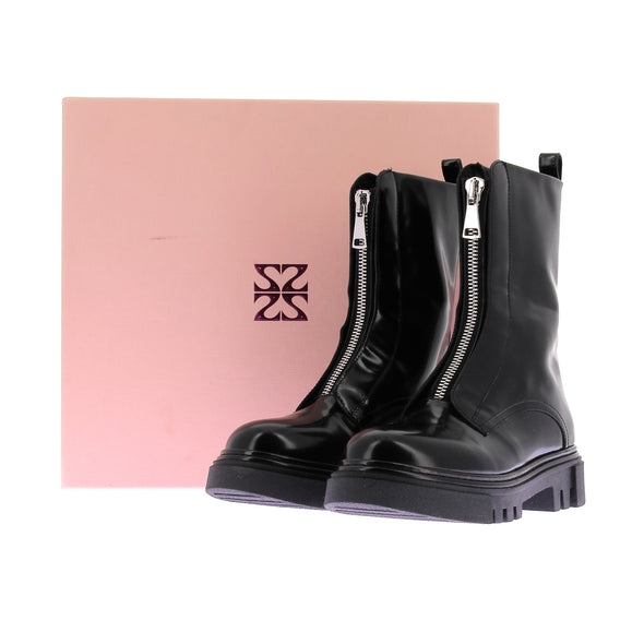 Boots noires en cuir