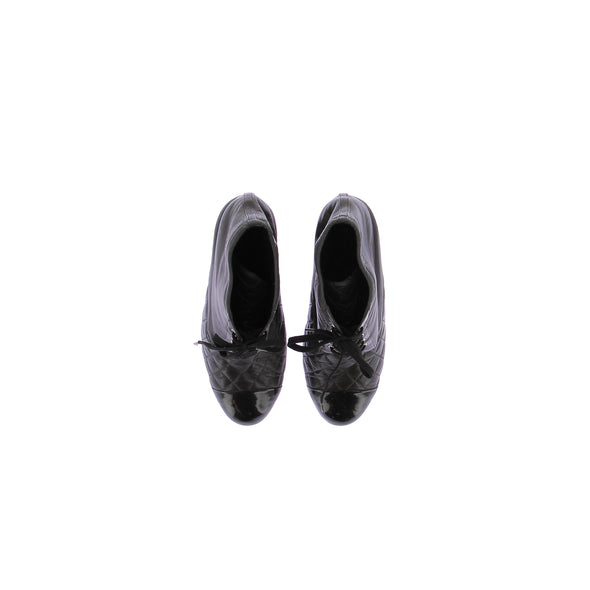 Bottines à talons en cuir