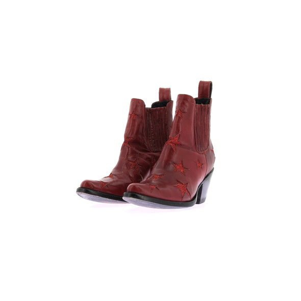 Bottines à talons rouges