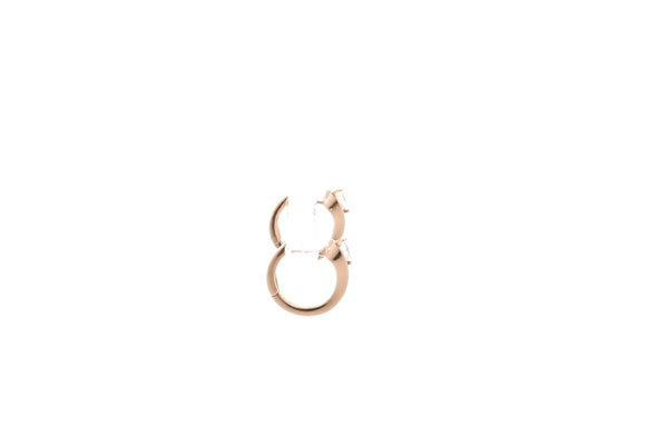 Créoles en or rose et diamant