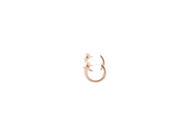 Créoles en or rose et diamant