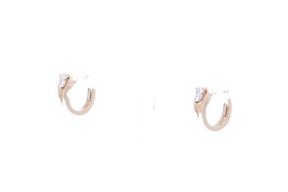 Créoles en or rose et diamant