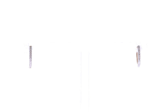 Petite créoles en or jaune et diamants