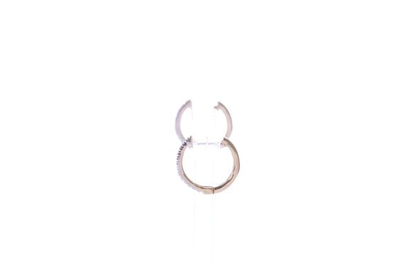 Petite créoles en or jaune et diamants