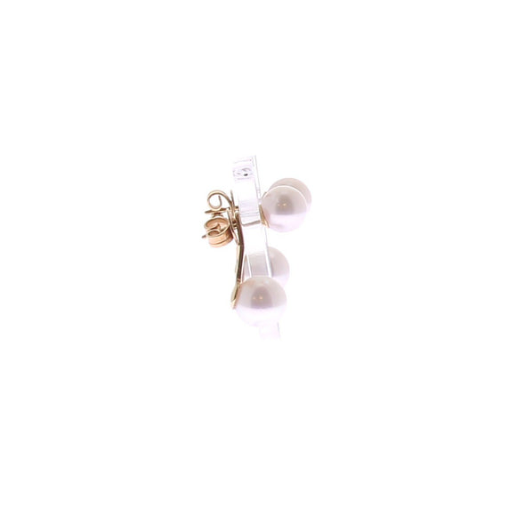 Boucles d'oreilles en or jaune et perles