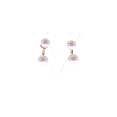 Boucles d'oreilles en or jaune et perles
