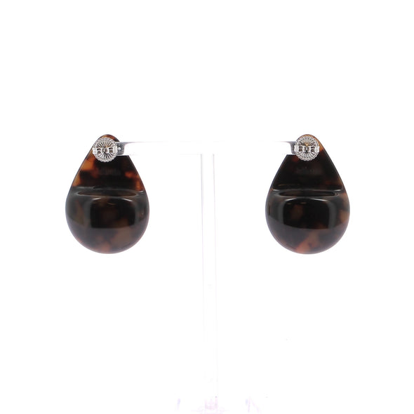 Boucles d'oreilles marrons