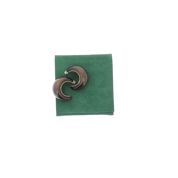 Boucles d'oreilles marrons "Java"